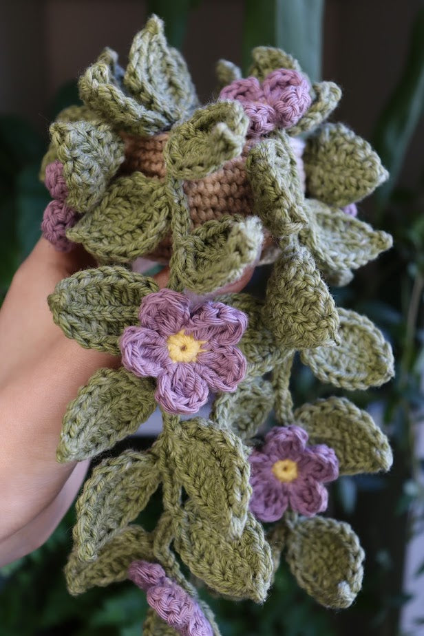 Crochet Purple Flower Plant