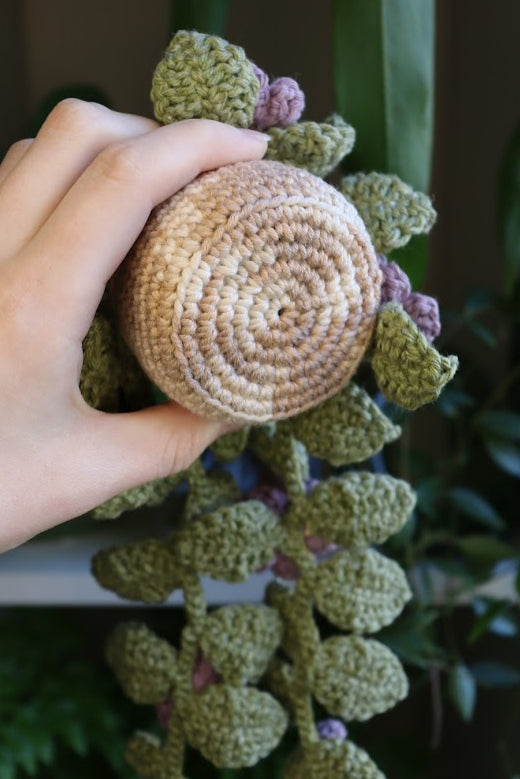 Crochet Purple Flower Plant