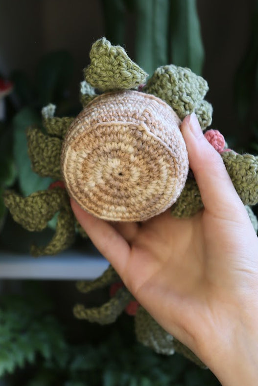 Crochet Pink Flower Plant