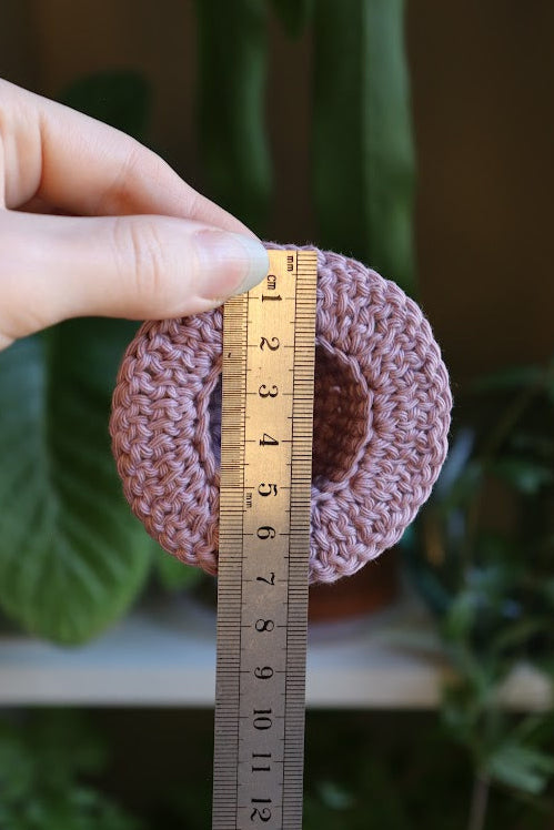 Crochet Purple Hat with Pink Bow
