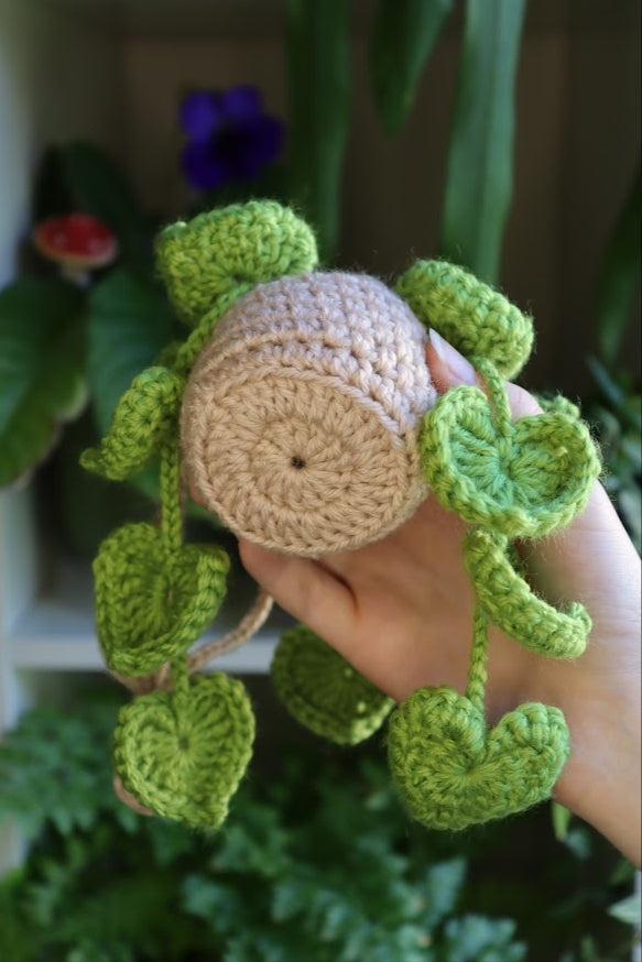 Crochet Heart Leaf Plant