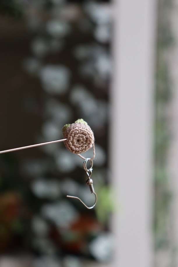 Crochet Succulent Earrings