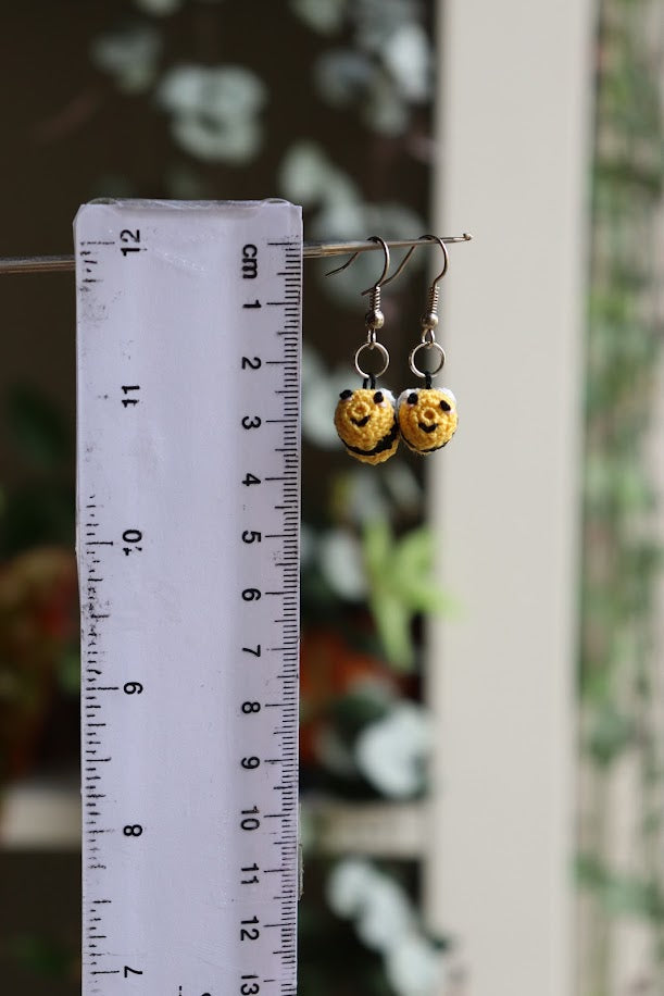 Crochet Bee Earrings