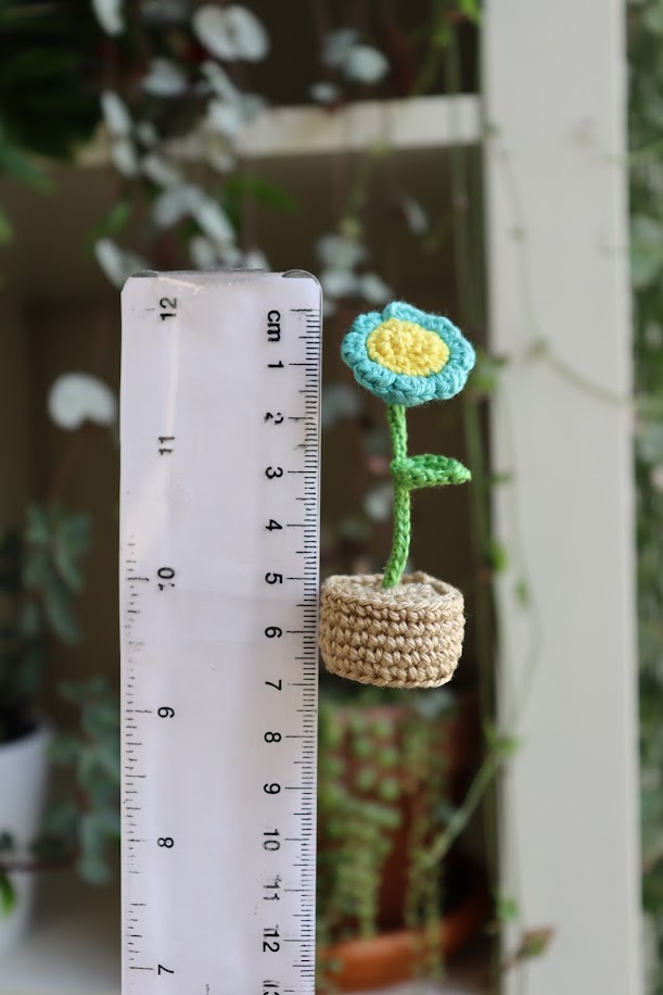 Crochet Blue Flower
