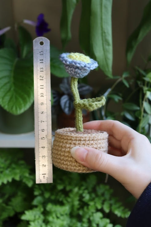 Crochet Blue Flower