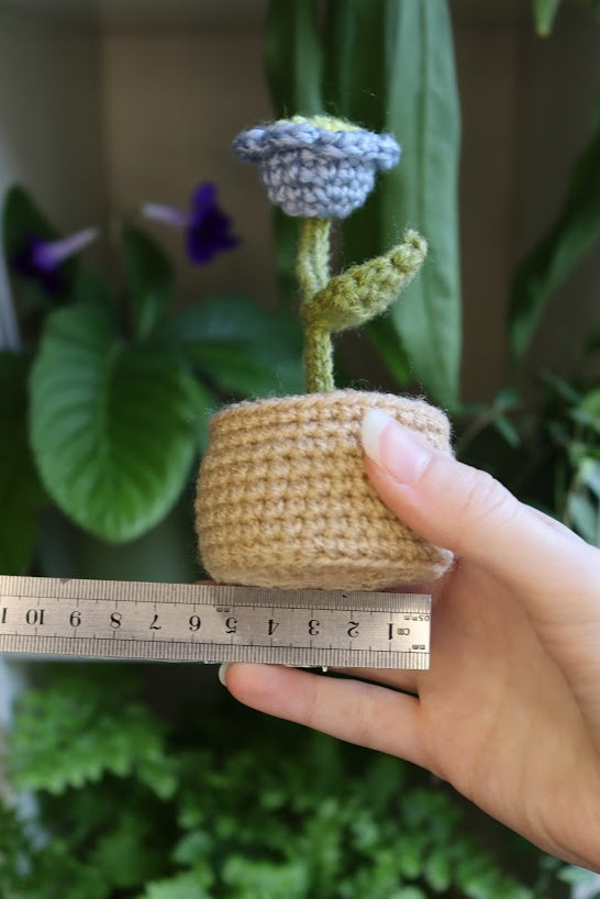 Crochet Blue Flower