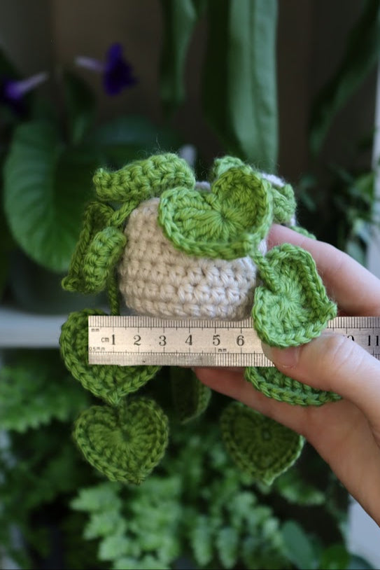 Crochet Heart Leaf Plant
