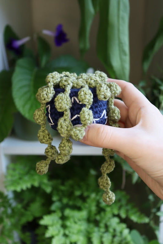 Crochet String of Pearls in Star Pot