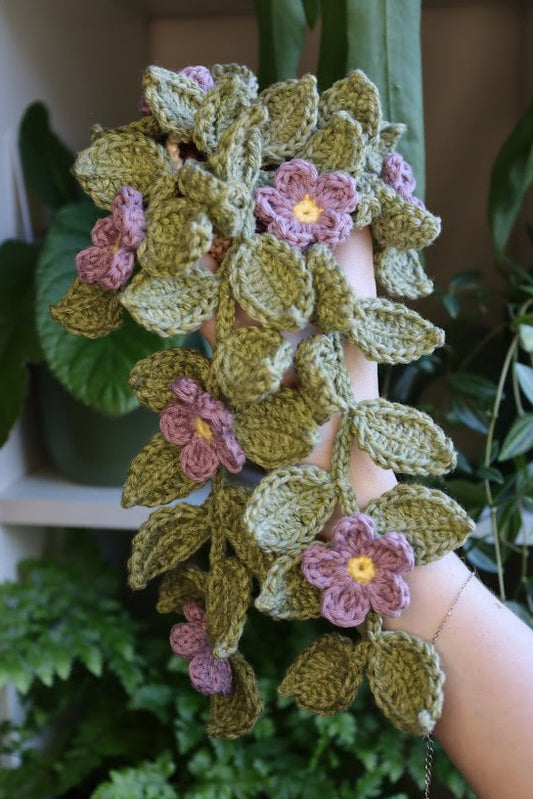 Crochet Purple Flower Plant