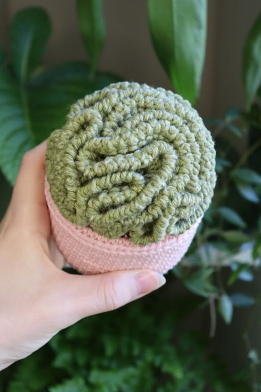 Crochet Brain Plant in Sparkle Pot