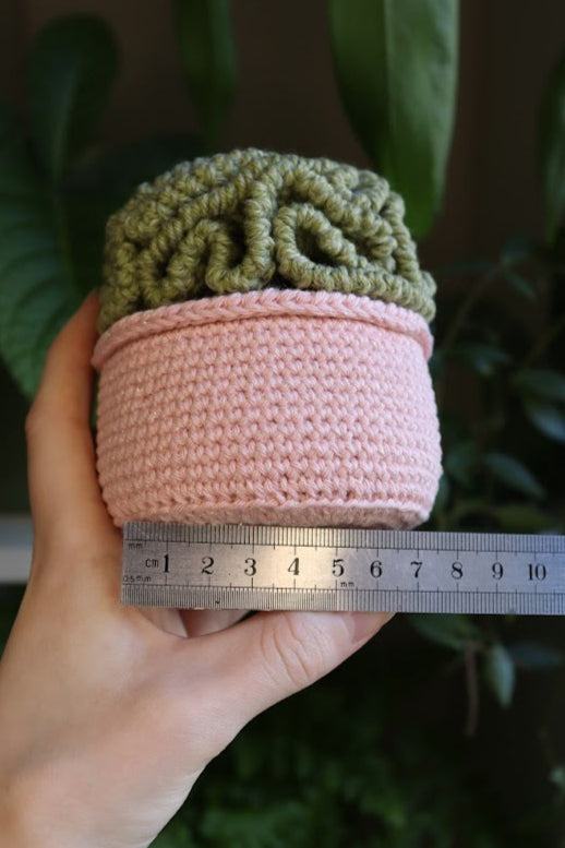 Crochet Brain Plant in Sparkle Pot