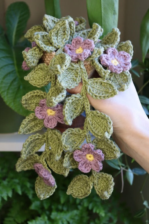 Crochet Purple Flower Plant