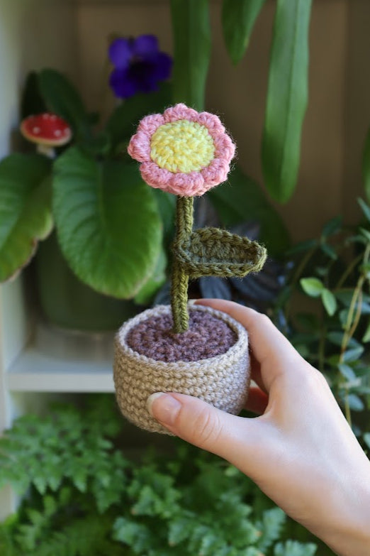 Crochet Pink Flower
