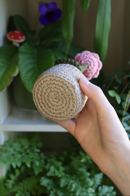 Crochet Pink Flower