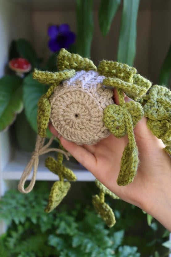 Crochet Green Hanging Plant