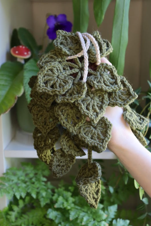 Crochet Dark Green Hanging Plant