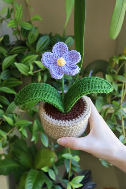 Crochet Blue Flower