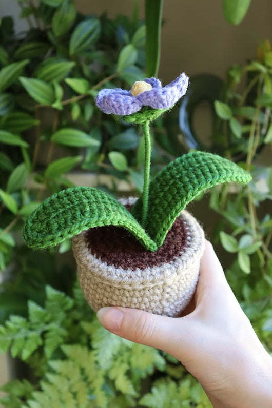 Crochet Blue Flower