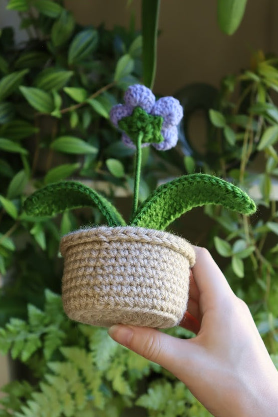 Crochet Blue Flower