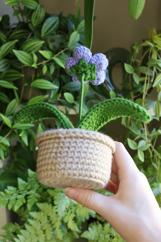 Crochet Blue Flower