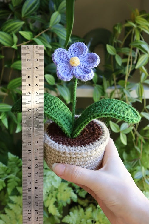 Crochet Blue Flower