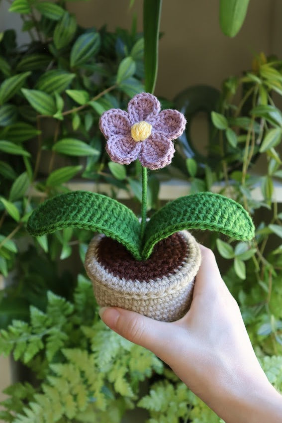 Crochet Purple Flower