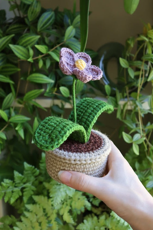Crochet Purple Flower