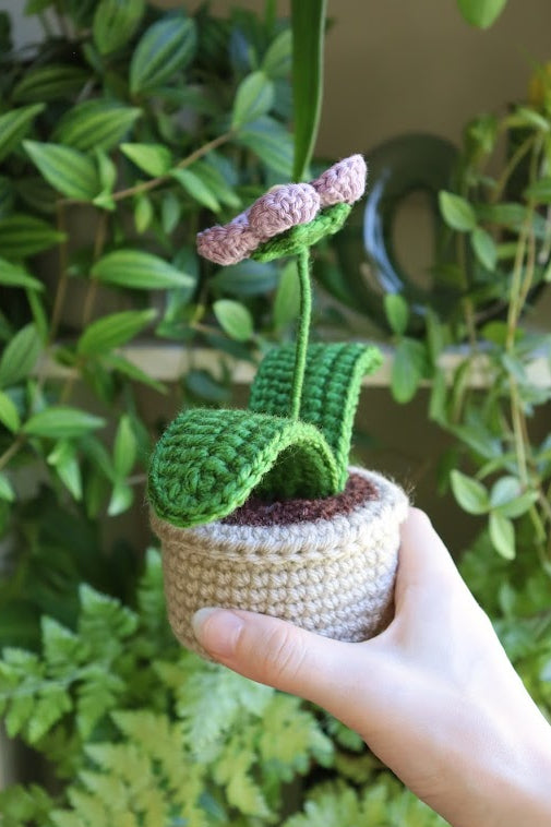 Crochet Purple Flower