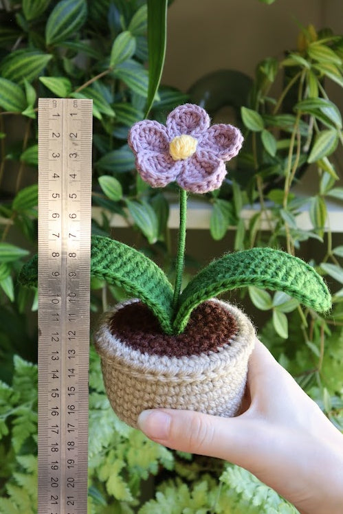 Crochet Purple Flower