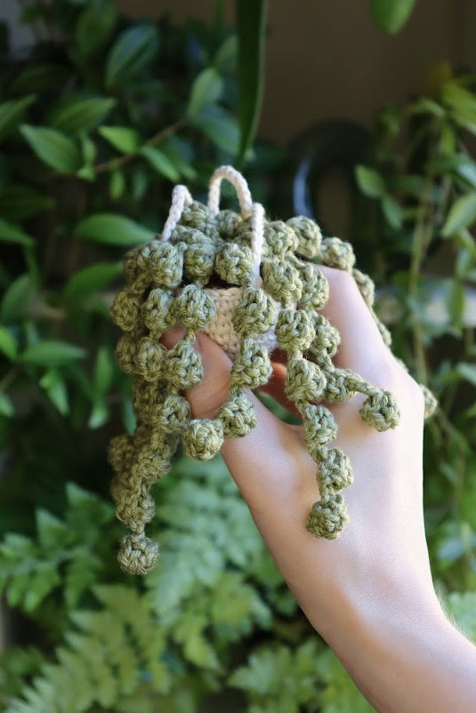 Crochet Small Hanging String of Pearls